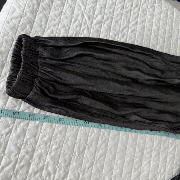 Cloud Ten S Metallic Black Bow Detail Long Sleeve Babydoll Dress - Picture 13 of 13